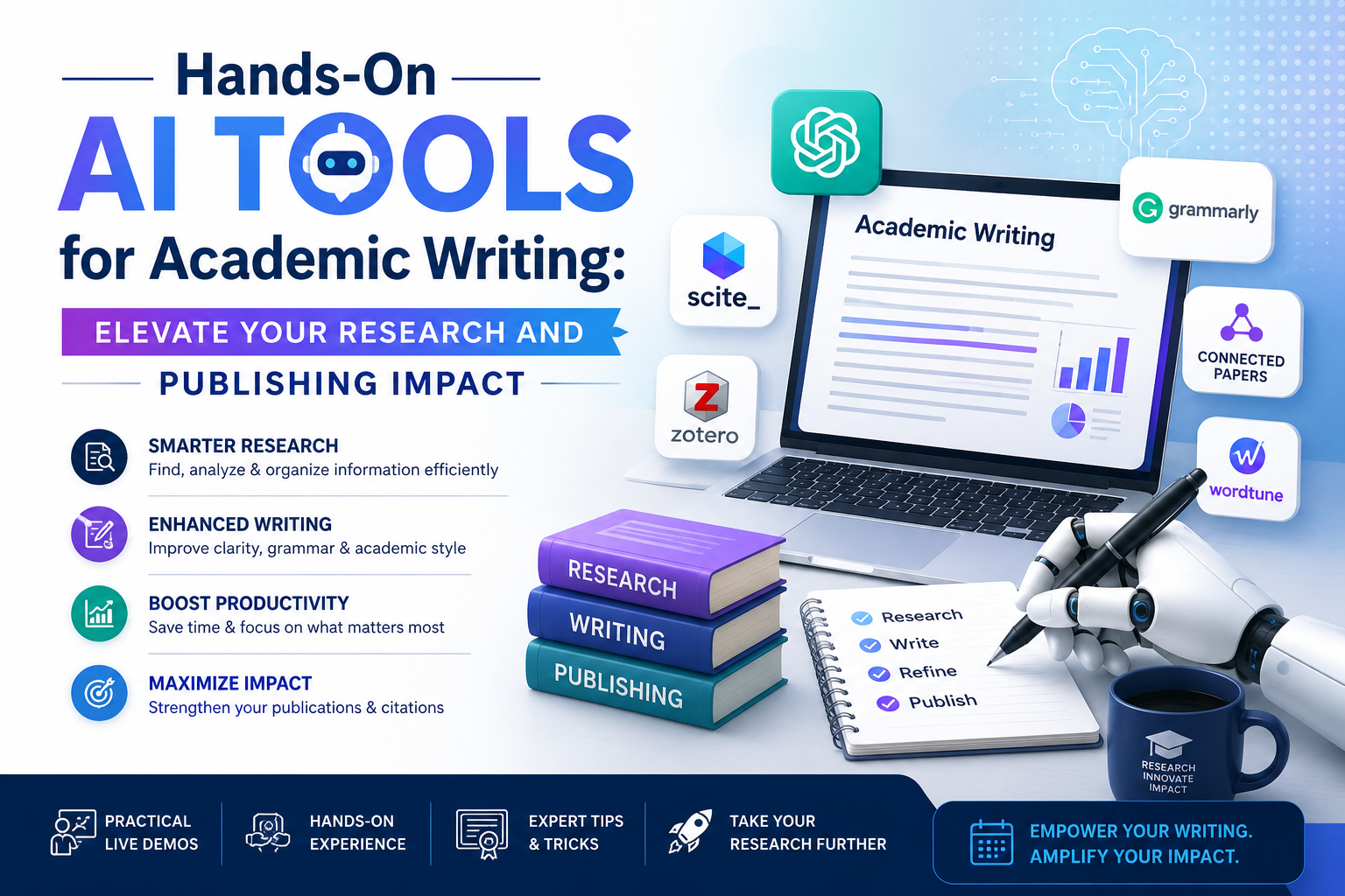 Hands-On AI Tools for Academic Writing: Elevate Your Research and Publishing Impact