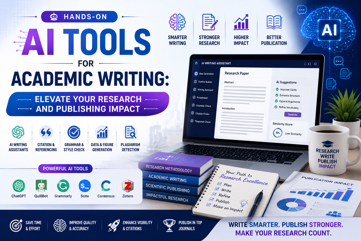 Hands-On AI Tools for Academic Writing: Elevate Your Research and Publishing Impact