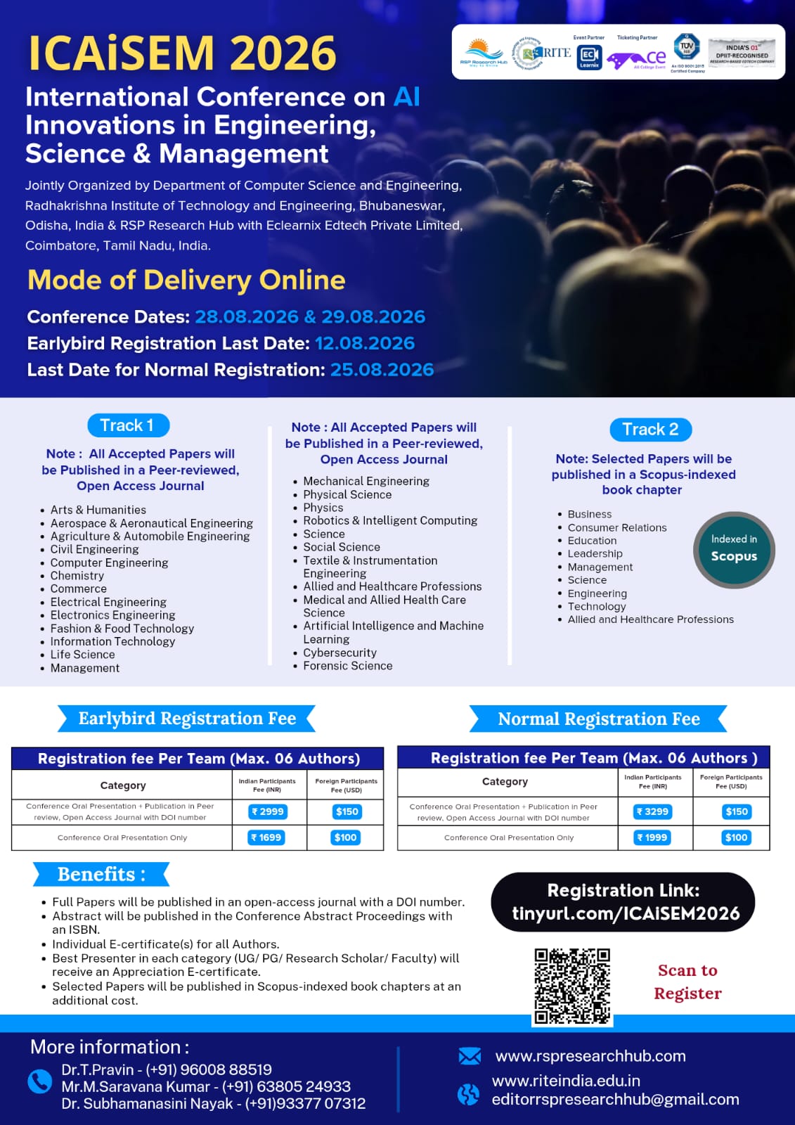 International Conference on AI Innovations in Engineering, Science & Management ICAISEM 2026