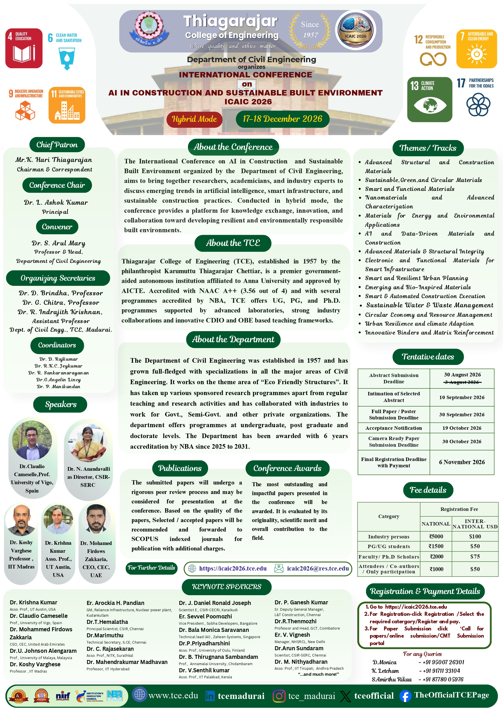 International Conference on AI in Construction & Sustainable Built Environment